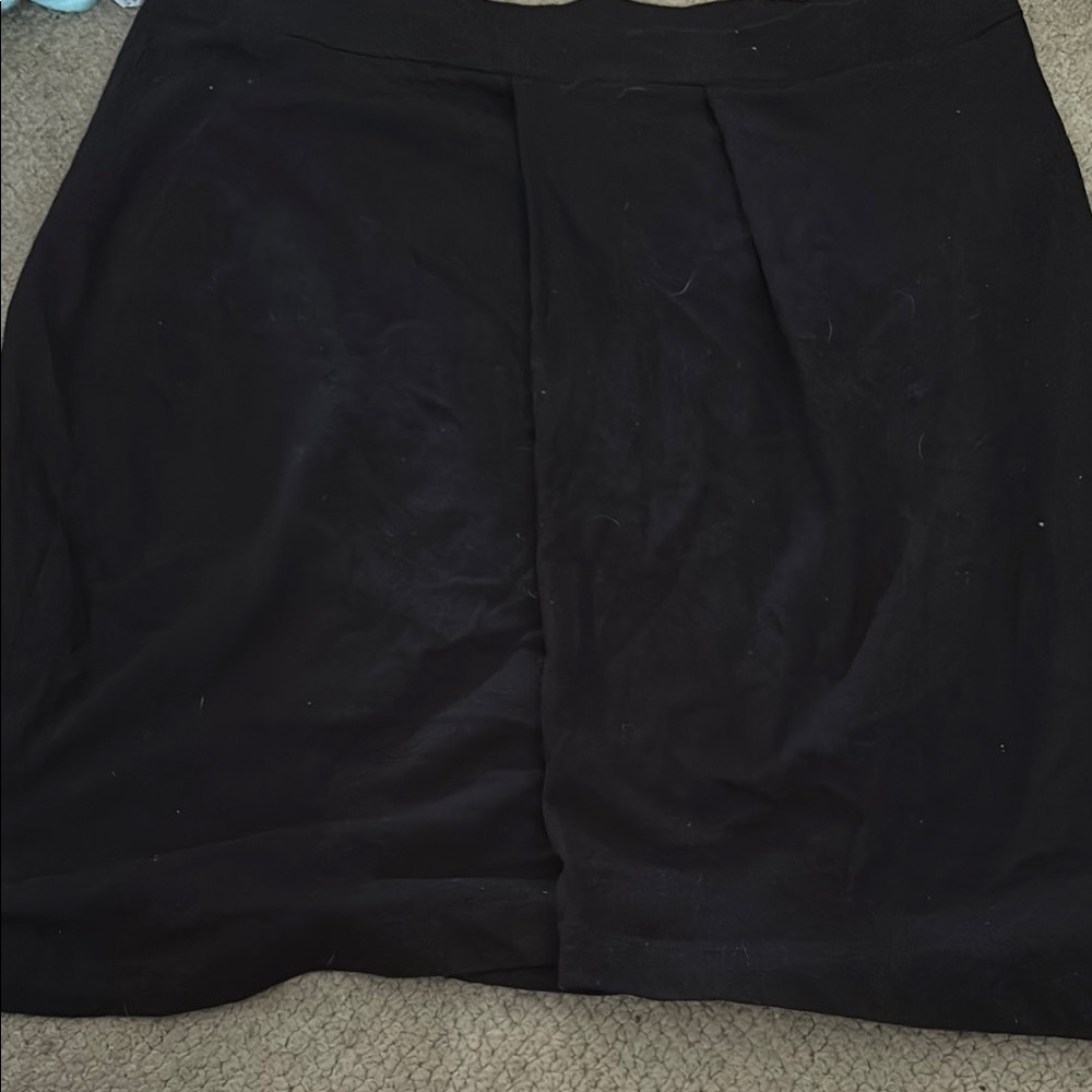 Avenue Black Midi Pencil Skirt for Work
